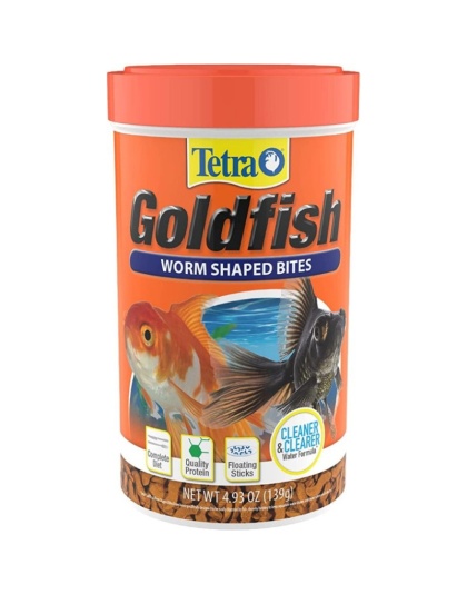 Tetra Goldfish Worm Shaped Bites  - 4.93 oz