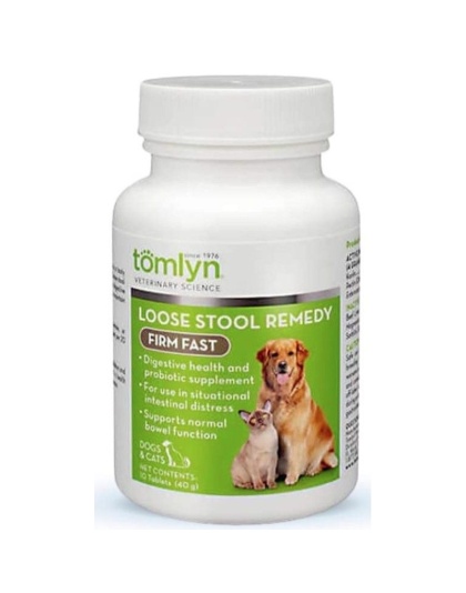 Tomlyn Firm Fast Loose Stool Remedy Supplement Tablet for Dogs and Cats - 10 count