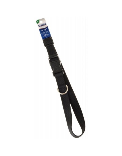 Tuff Collar Nylon Adjustable Collar - Black - 18"-26" Long x 1" Wide