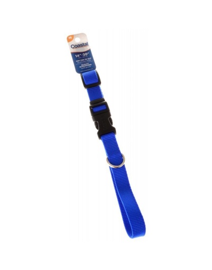 Tuff Collar Nylon Adjustable Collar - Blue - 14"-20" Long x 5/8" Wide