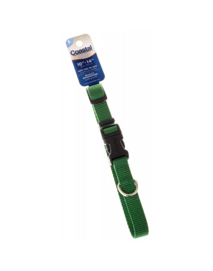 Tuff Collar Nylon Adjustable Collar - Hunter Green - 10"-14" Long x 5/8" Wide