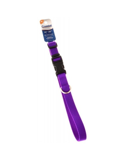 Tuff Collar Nylon Adjustable Collar - Purple - 14"-20" Long x 5/8" Wide