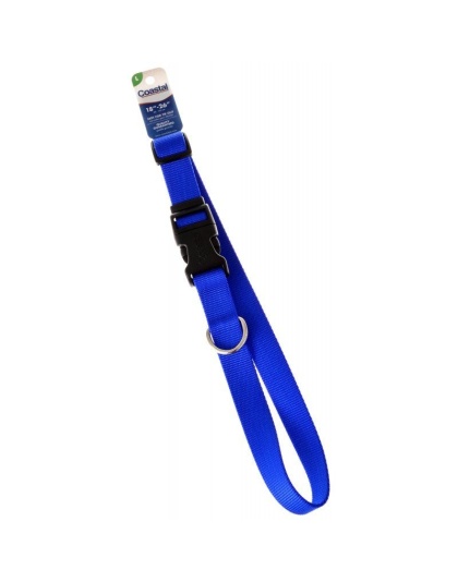 Tuff Collar Nylon Adjustable Collar - Blue - 18"-26" Long x 1" Wide