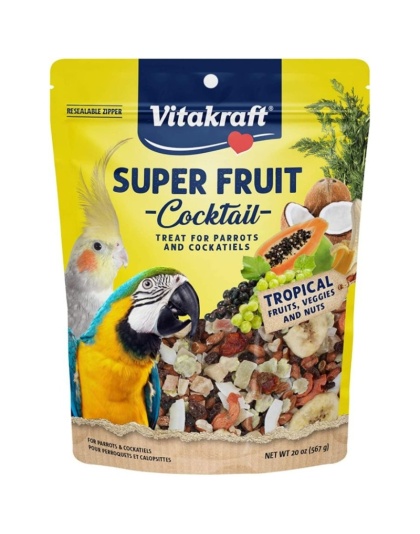 Vitakraft Super Fruit Cocktail Treat for All Parrots & Cockatiels - 20 oz
