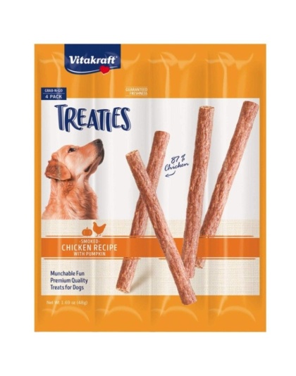 VitaKraft Treaties Smoked Chicken with Pumpkin Grab-n-Go Dog Treats - 4 count