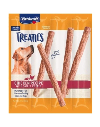 VitaKraft Treaties Smoked Chicken with Sweet Potato Grab-n-Go Dog Treats - 4 count