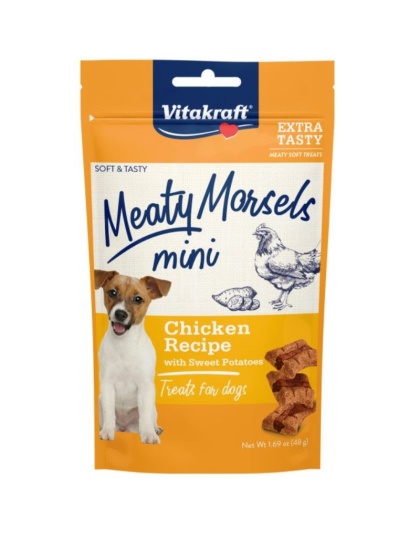 Vitakraft Meaty Morsels Mini Chicken Recipe with Sweet Potato Dog Treat - 1.69 oz