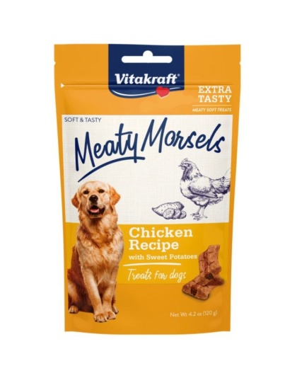 Vitakraft Meaty Morsels Mini Chicken Recipe with Sweet Potato Dog Treat - 4.2 oz