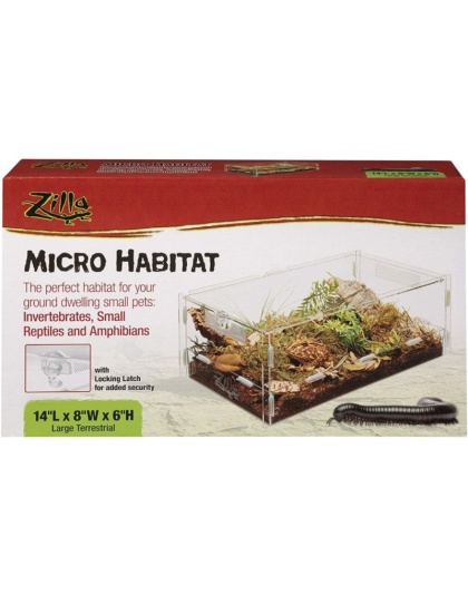 Zilla Micro Habitat Terrestrial for Ground Dwelling Small Pets - Large
