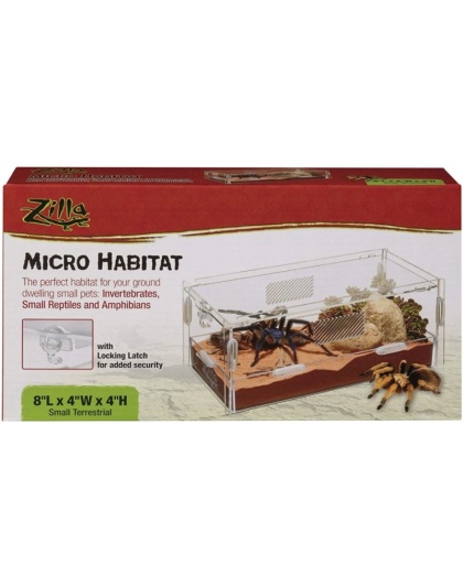 Zilla Micro Habitat Terrestrial for Ground Dwelling Small Pets - Small