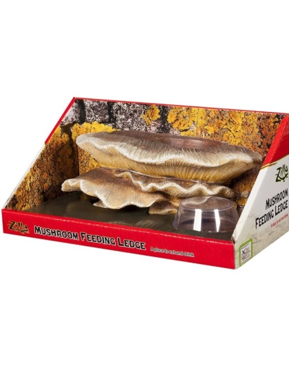 Zilla Mushroom Feeding Ledge Reptile Decor - 1 Count