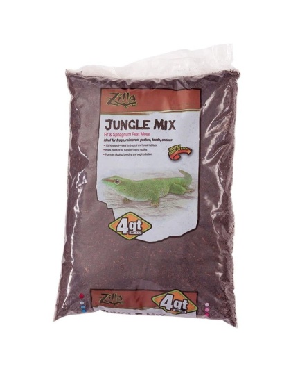 Zilla Lizzard Litter Jungle Mix - Fir & Sphagnum Peat Moss - 4 Quarts