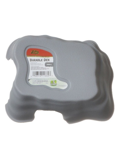 Zilla Durable Den for Reptiles - Gray - Small - (6.1"L x 5.1"W x 2.5"H)