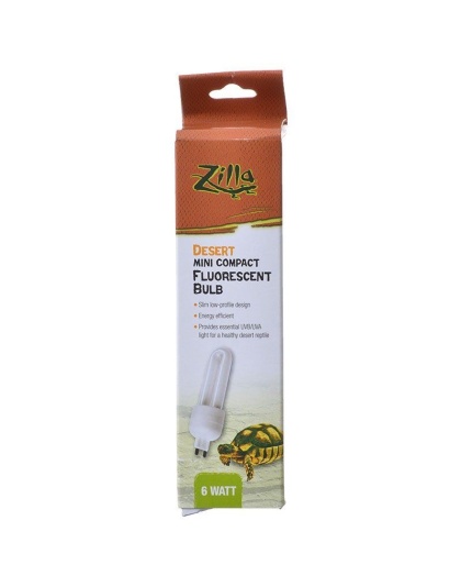 Zilla Desert Mini Compact Fluorescent UVA/UVB Bulb - 1 Bulb - (6 Watt)