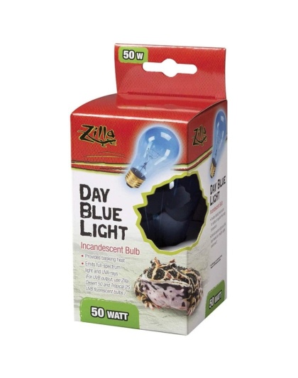 Zilla Incandescent Day Blue Light Bulb for Reptiles - 50 Watt