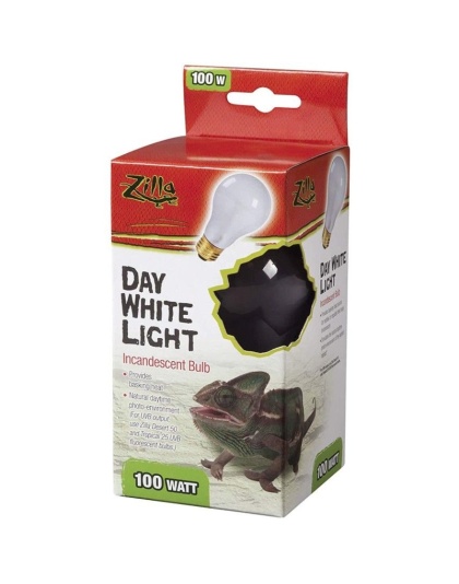 Zilla Incandescent Day White Light Bulb for Reptiles - 100 Watt