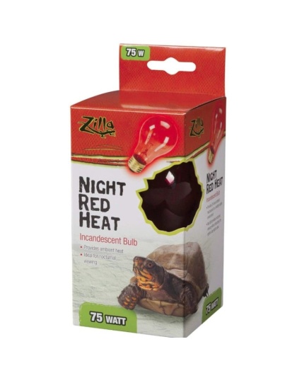 Zilla Incandescent Night Red Heat Bulb for Reptiles - 75 Watt