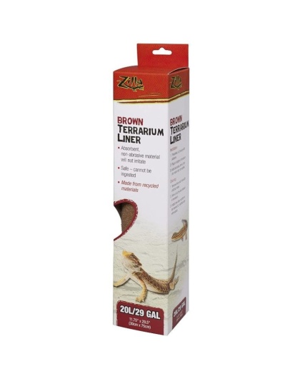 Zilla Brown Terrarium Liner - 20L/29 Gallon Tanks - (11.75"L x 29.5"W)
