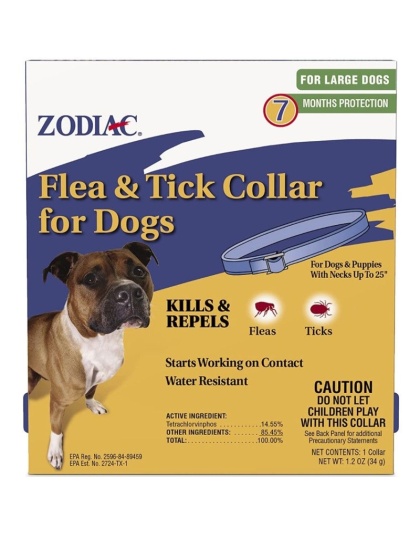 Zodiac Flea & Tick Collar for Large Dogs - 1 Collar - (7 Month Protection)