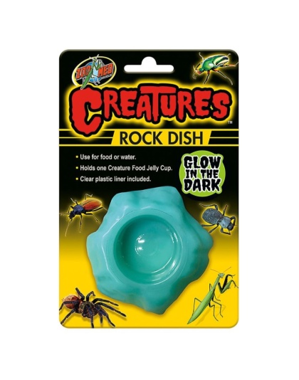 Zoo Med Creatures Rock Dish - 1 Pack - (3"L x 3"W x 0.75"H)