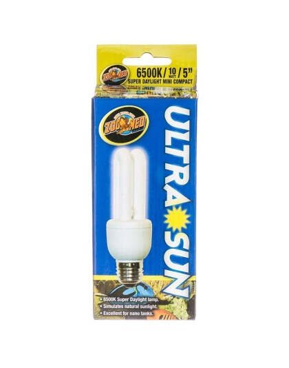 Zoo Med Aquatic Ultra Sun 6500K Compact Flourescent Daylight Bulb - 10 Watts (5" Bulb)
