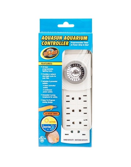 Zoo Med Aquatic AquaSun Aquarium Controller Timer & Powerstrip - 8 Outlet Powerstrip with 24 Hour Timer