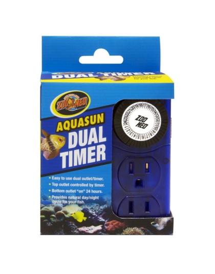 Zoo Med Aquatic AquaSun Dual Timer - Day & Night - 2 Outlet Day & Night Timer