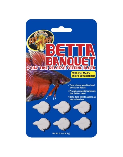 Zoo Med Aquatic Betta Banquet - 7 Day Betta Feeder - .3 oz (6 Pack)