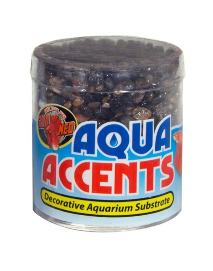 Zoo Med Aquatic Aqua Accents Aquarium Substrate - Dark River Pebbles - .5 lbs