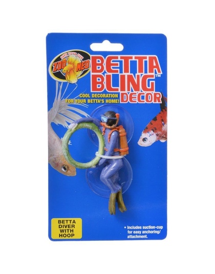 Zoo Med Betta Bling Diver with Hoop Decor - 1 Pack