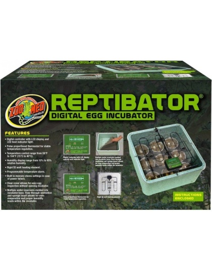 Zoo Med ReptiBator Digital Egg Incubator - 55 Watt (18"L x 18"W x 9.5"H)