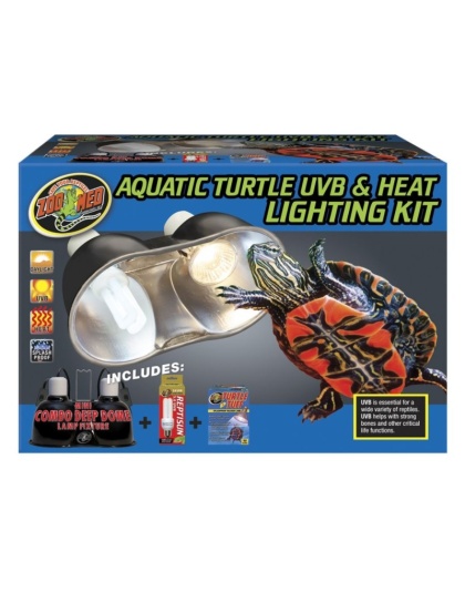 Zoo Med Aquatic Turtle UVB & Heat Lighting Kit - Lighting Combo Pack
