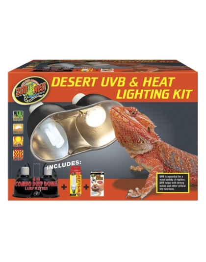 Zoo Med Desert UVB & Heat Lighting Kit - Lighting Combo Pack