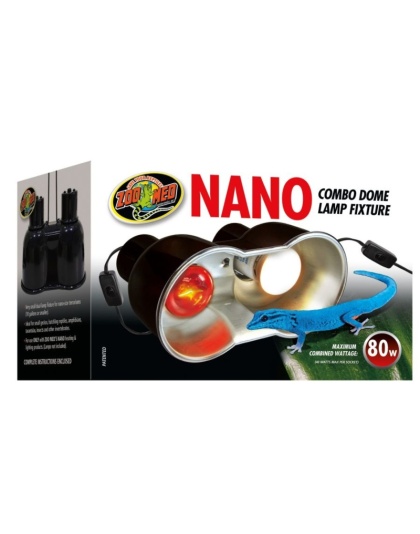 Zoo Med Nano Combo Dome Lamp Fixture - 80 Watt - (8"L x 4"W)