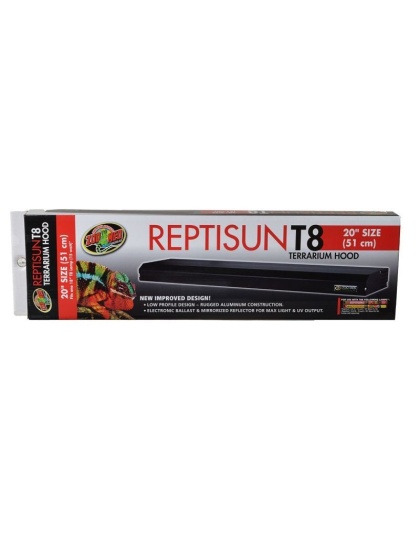 Zoo Med Reptisun T8 Terrarium Hood - 20" Fixture without Bulb (18" Bulb Required)