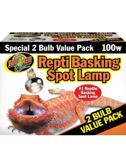 Zoo Med Repti Basking Spot Lamp Replacement Bulb - 100 Watts (2 Pack)