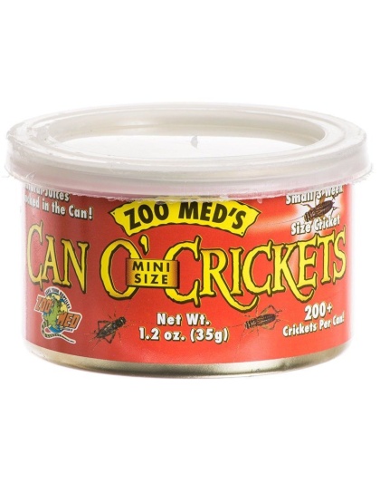 Zoo Med Can O' Mini Sized Crickets - 1.2 oz (200 Crickets)