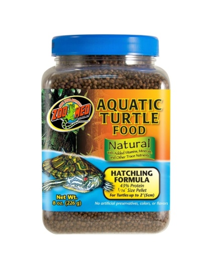 Zoo Med Natural Aquatic Turtle Food - Hatchling Formula (Pellets) - 8 oz