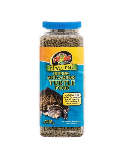 Zoo Med Natural Sinking Mud & Musk Turtle Food - 20 oz