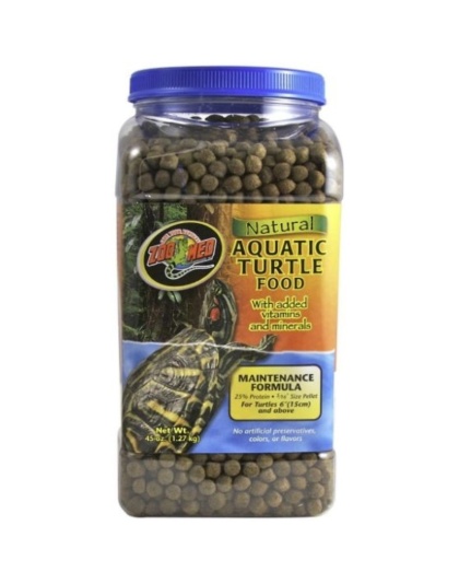 Zoo Med Natural Aquatic Turtle Food - Maintenance Formula (Pellets) - 45 oz