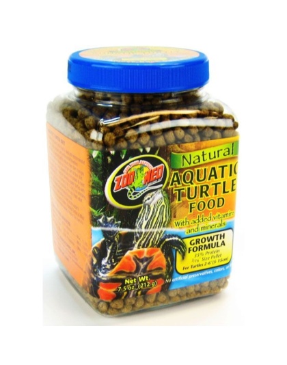 Zoo Med Natural Aquatic Turtle Food - Growth Formula Pellets - 7.5 oz