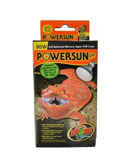 Zoo Med Powersun UVB Mercury Vapor Lamp - 80 Watt