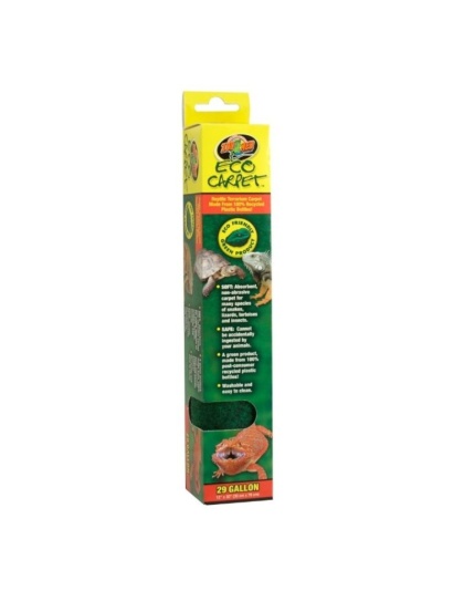 Zoo Med Eco Carpet Reptile Carpet - Green - 29 gallon (12"L x 30"W)
