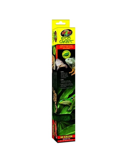 Zoo Med Eco Carpet Reptile Carpet - Green - 40 gallon (15"L x 36"W)