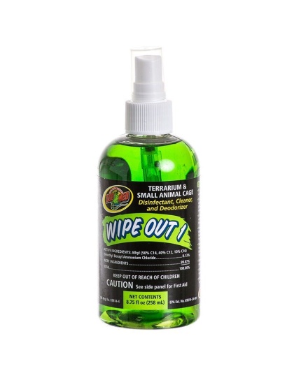 Zoo Med Wipe Out 1 - Small Animal & Reptile Terrarium Cleaner - 8.75 oz