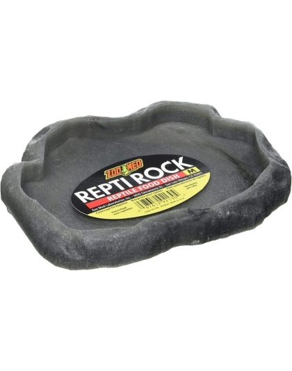 Zoo Med Repti Rock - Reptile Food Dish - Medium (7.25" Long x 5.9" Wide)