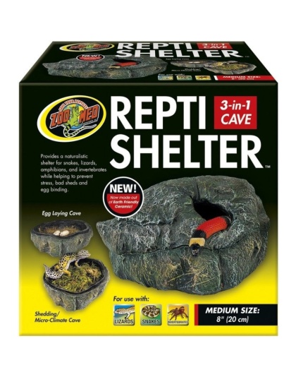 Zoo Med Repti Shelter 3 in 1 Cave - Medium - 8" Diameter
