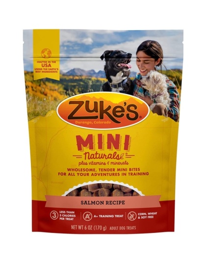 Zukes Mini Naturals Dog Treat - Savory Salmon Recipe - 6 oz