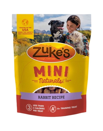 Zukes Mini Naturals Dog Treat - Wild Rabbit Recipe - 1 lb