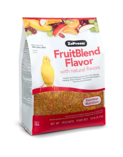 ZuPreem FriutBlend withNatural Fruit Flavors Pellet Bird Food for Very Small Birds (Canary and Finch) - 10 lbs